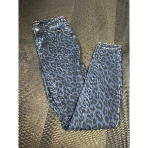Judy Blue Mid‎ Rise Cheetah Print Skinny Jeans Sz 1/25